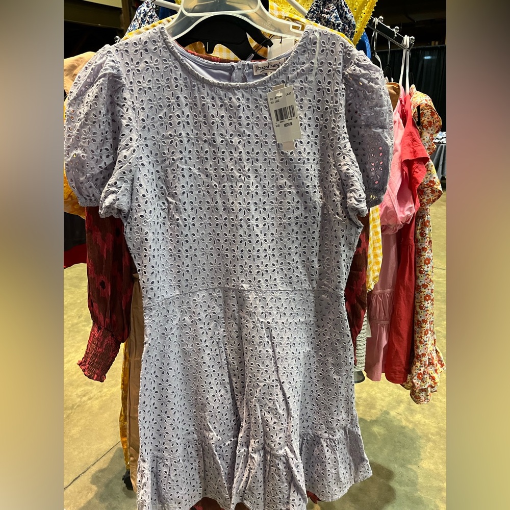 NWT Lavender Eyelet Skater Dress Size Medium